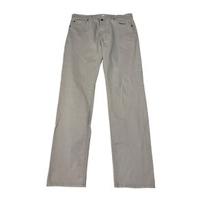 7 For All Mankind Adrien Slim Straight Pants Mens 34X32 Tan Beige Chino Jeans